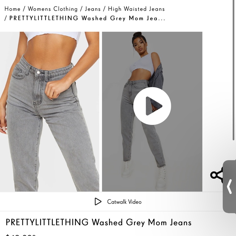 Grey mom jeans